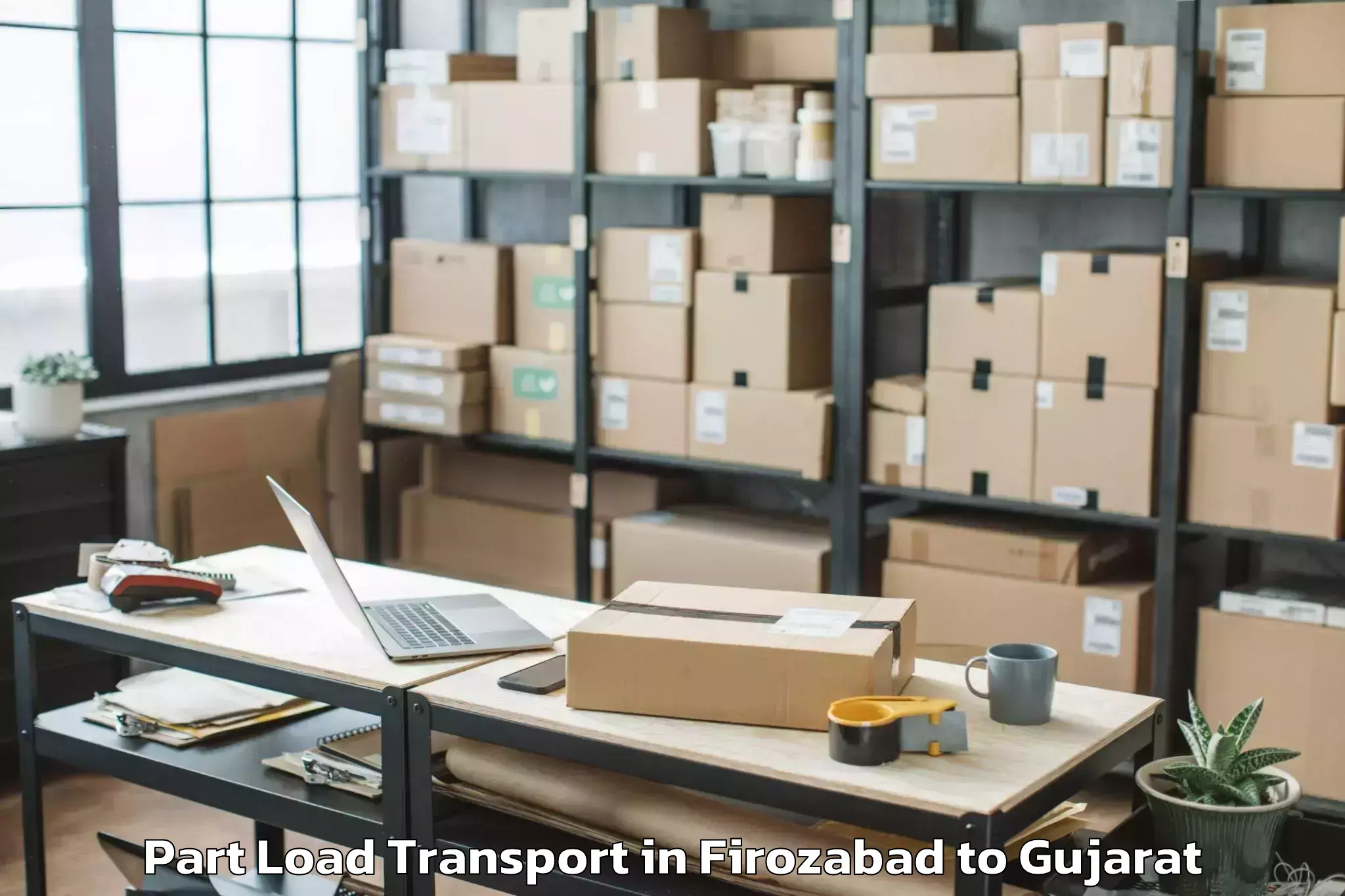 Book Your Firozabad to Uchchhal Part Load Transport Today